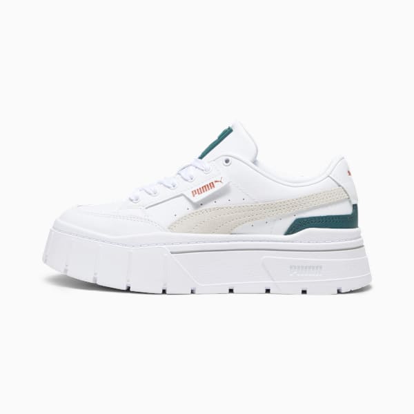 Zapatillas para mujer Mayze Stack, PUMA White-Malachite, large-ARG