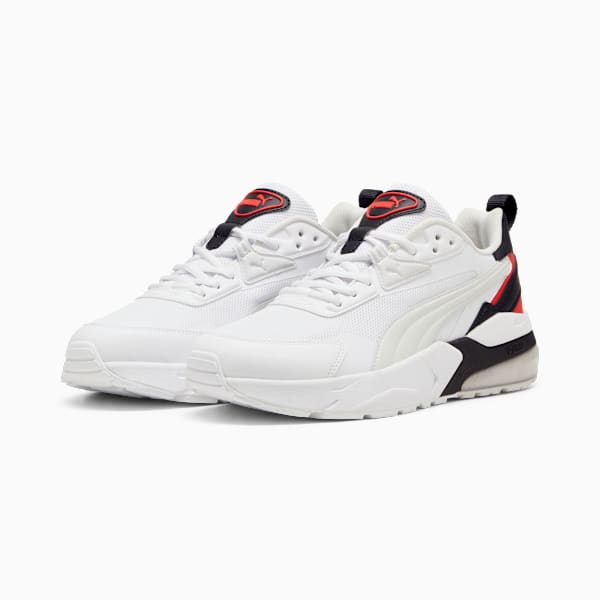 Vis2K Sneakers, PUMA White-Feather Gray-For All Time Red, large-MEX