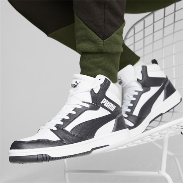 Tenis Rebound, PUMA White-PUMA Black-Shadow Gray-PUMA White, large-MEX