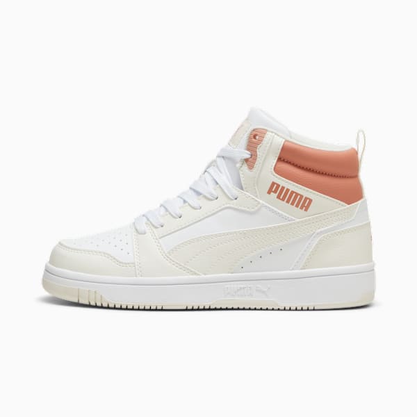 Rebound Sneakers, PUMA White-Frosted Ivory-Deeva Peach, large-ZAF