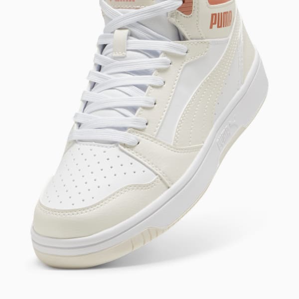 Rebound Sneakers, PUMA White-Frosted Ivory-Deeva Peach, large-ZAF