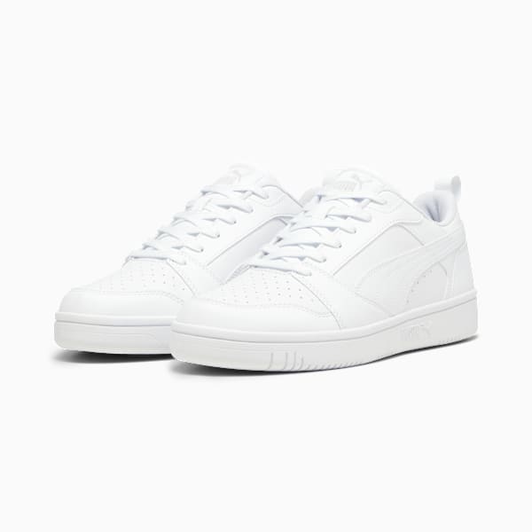 Tenis Rebound V6 Gamuza, PUMA White-Cool Light Gray, large-MEX