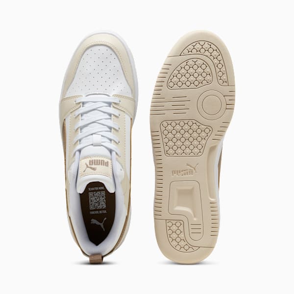 Tenis Rebound V6 Gamuza, PUMA White-Totally Taupe-Alpine Snow, large-MEX