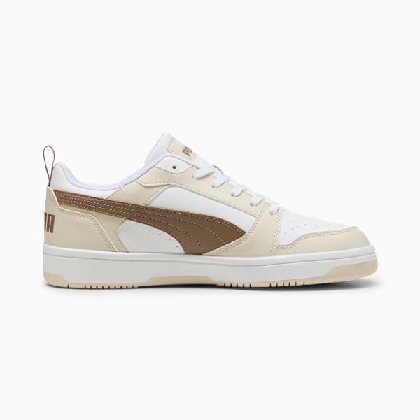 Tenis Rebound V6 Gamuza, PUMA White-Totally Taupe-Alpine Snow, large-MEX
