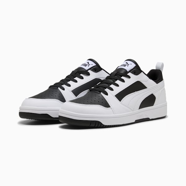 Rebound V6 Low Sneakers, PUMA Black-PUMA White, large-ZAF