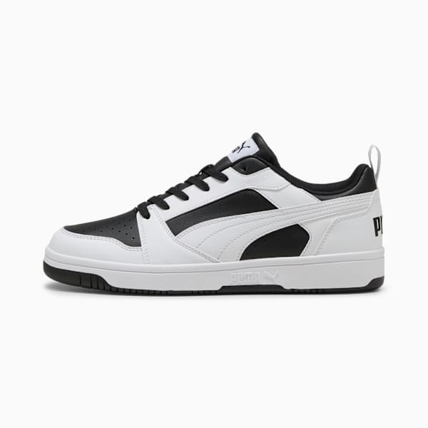 Rebound V6 Low Sneakers, PUMA Black-PUMA White, large-ZAF