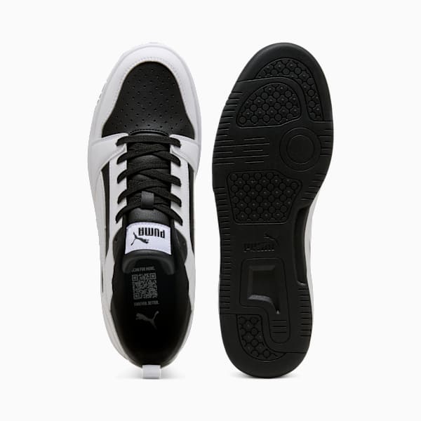 Rebound V6 Low Sneakers, PUMA Black-PUMA White, large-ZAF