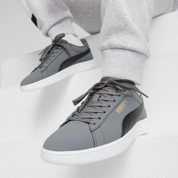 PUMA Smash 3.0 Buck Sneakers, Cool Dark Gray-PUMA Black-PUMA Gold-PUMA White, large-ZAF