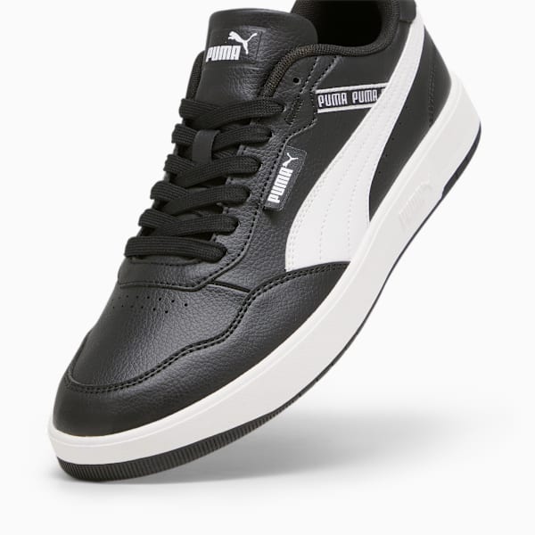 Court Ultra Lite Logo Sneakers, PUMA Black-PUMA White, large-ZAF