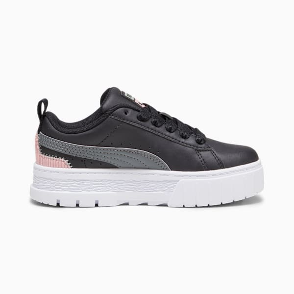 Mayze Sweater Weather Kids' Sneakers, PUMA Black-Future Pink-Green Fog, large-ZAF