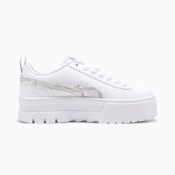 Tenis deportivos Mayze Snake para jóvenes, PUMA White-Feather Gray, large-MEX