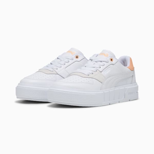 Tenis Cali Court Match para mujer, PUMA White-Almost Apricot, large-MEX