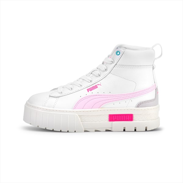 Zapatillas Mayze Binding para mujer, PUMA White-Pearl Pink-Ravish, large-ARG
