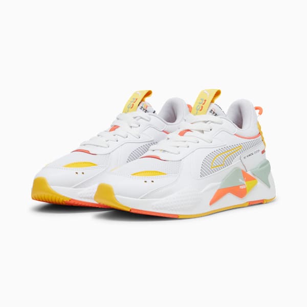RS-X Brand Love Sneakers, PUMA White-Yellow Sizzle, large-ZAF
