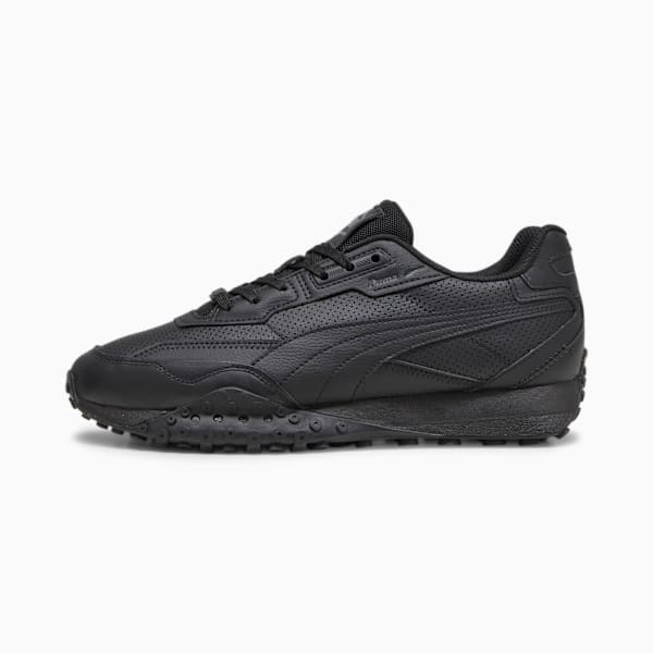 Tenis de cuero Blktop Rider, PUMA Black-Shadow Gray, large-MEX