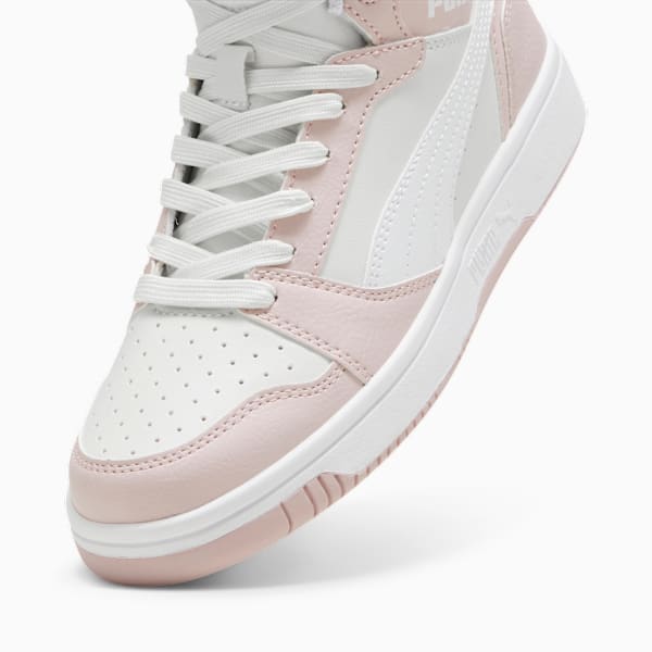 Tenis Rebound V6 Mid para adolescentes, Mauve Mist-PUMA White, large-MEX