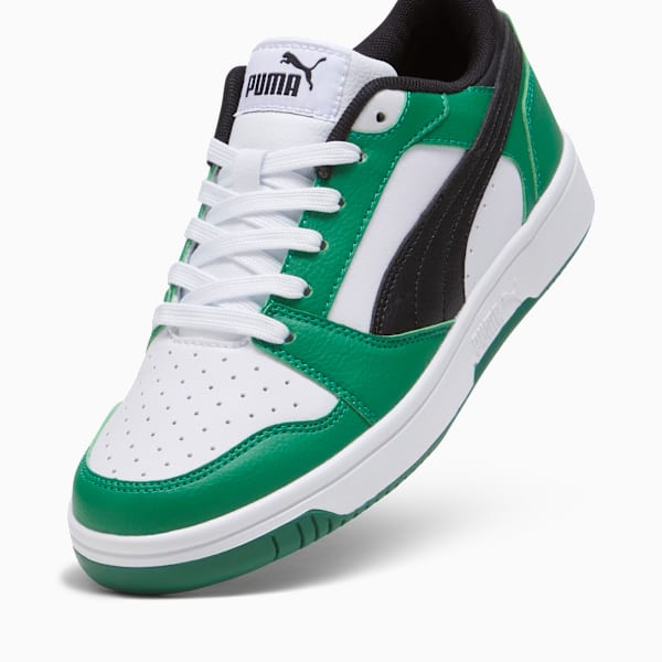 Tenis Rebound V6 Lo para adolescentes, PUMA White-PUMA Black-Archive Green, large-MEX