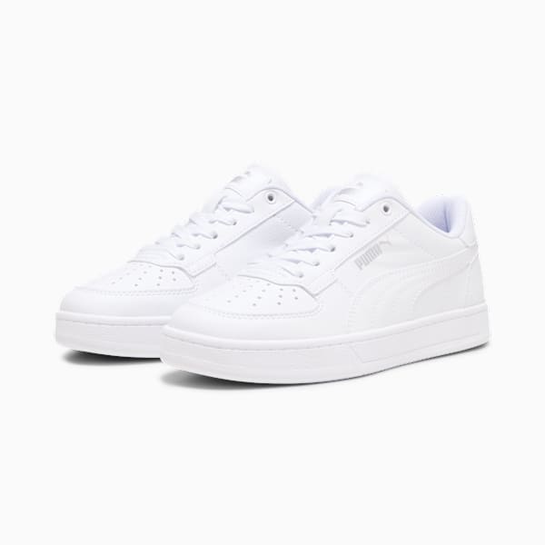 PUMA Caven 2.0 Youth Sneakers, PUMA White-PUMA Silver-PUMA Black, large-MEX