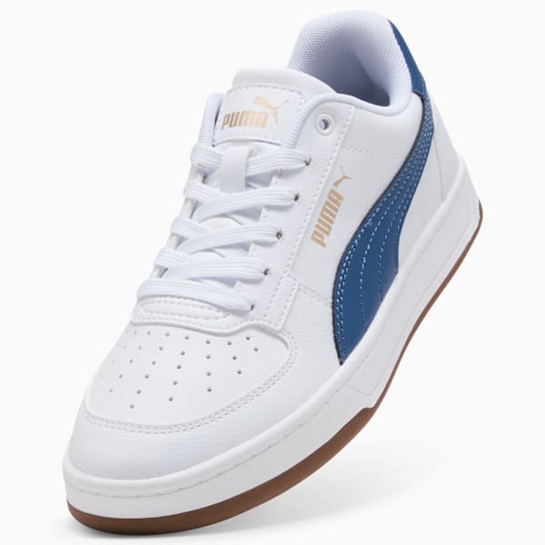 PUMA Caven 2.0 Youth Sneakers, PUMA White-Dark Indigo-Gum, large-ZAF