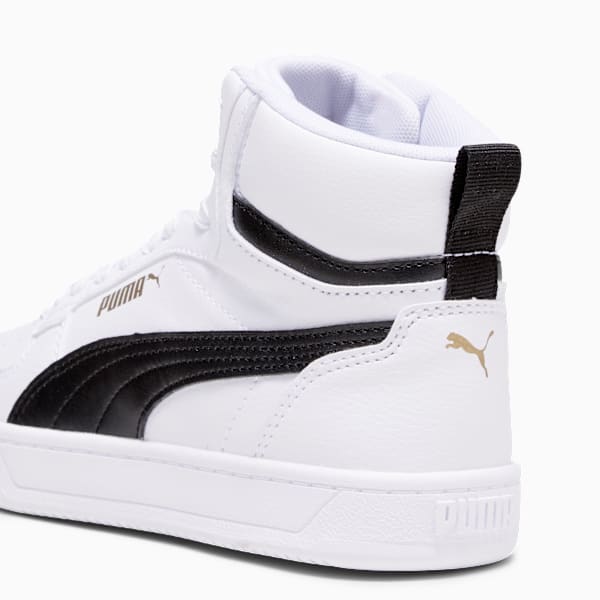 Tenis PUMA Caven 2.0 Mid para adolescentes, PUMA White-PUMA Black-Gold, large-MEX