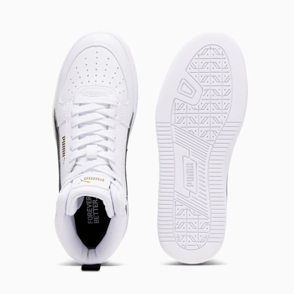 Tenis PUMA Caven 2.0 Mid para adolescentes, PUMA White-PUMA Black-Gold, large-MEX