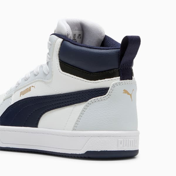 PUMA Caven 2.0 Mid Kids' Sneakers, PUMA White-Silver Mist-PUMA Black, large-ZAF