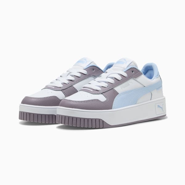 Carina Street Youth Sneakers, PUMA White-Haute Tropic-Plum Jam, large-ZAF