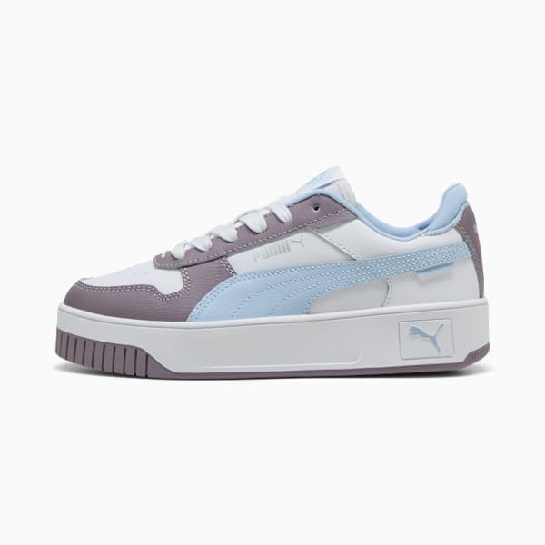 Carina Street Youth Sneakers, PUMA White-Haute Tropic-Plum Jam, large-ZAF