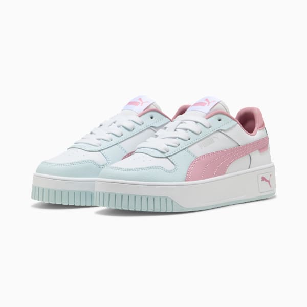 Carina Street Youth Sneakers, PUMA White-Poised Pink-Sea Glass, large-ZAF