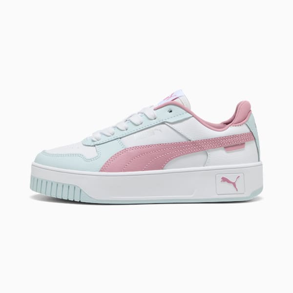 Carina Street Youth Sneakers, PUMA White-Poised Pink-Sea Glass, large-ZAF