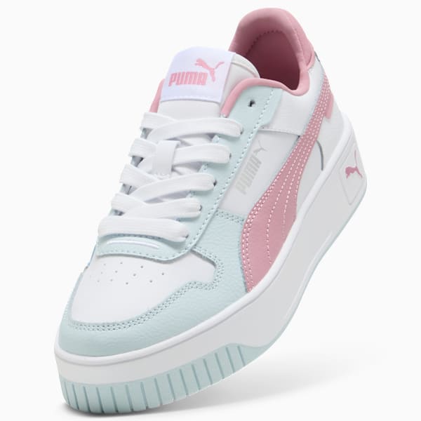 Carina Street Youth Sneakers, PUMA White-Poised Pink-Sea Glass, large-ZAF