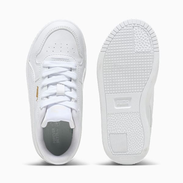 Carina Street Kids' Sneakers, PUMA White-PUMA White-PUMA Gold, large-ZAF