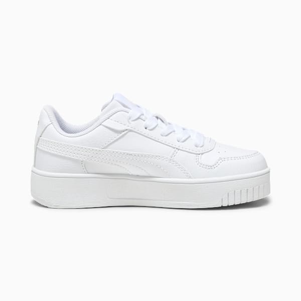 Carina Street Kids' Sneakers, PUMA White-PUMA White-PUMA Gold, large-ZAF