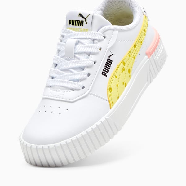 PUMA x SPONGEBOB SQUAREPANTS Carina 2.0 Toddlers' Sneakers, PUMA White-Lemon Meringue-PUMA Black-Peach Smoothie, large-MEX