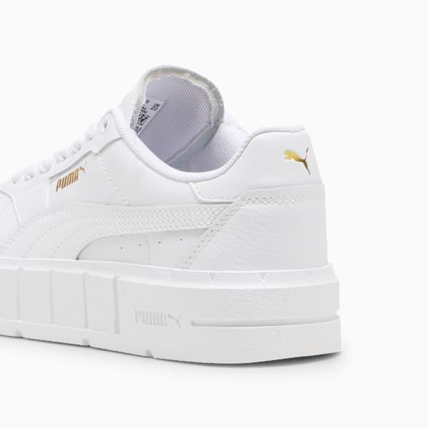 Tenis para jóvenes PUMA Cali Court de cuero, PUMA White-PUMA Gold, large-MEX