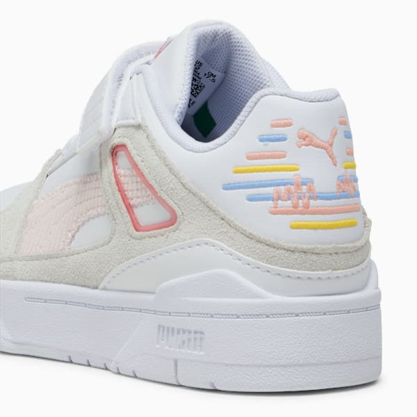 Zapatillas Slipstream Sweater para niñas, PUMA White-Warm White-Peach Smoothie, large-ARG