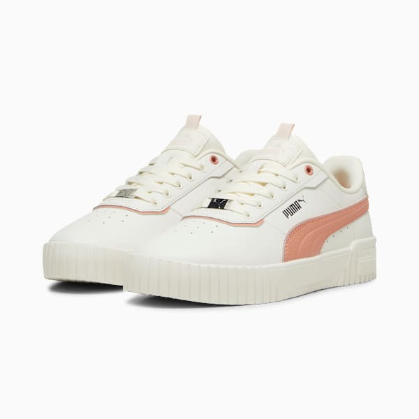 Zapatillas Carina 2.0 Lux para mujer, Warm White-Deeva Peach-PUMA Silver, large-ARG