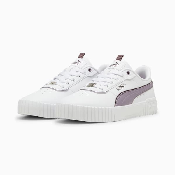 Zapatillas Carina 2.0 Lux para mujer, PUMA White-Pale Plum, large-ARG