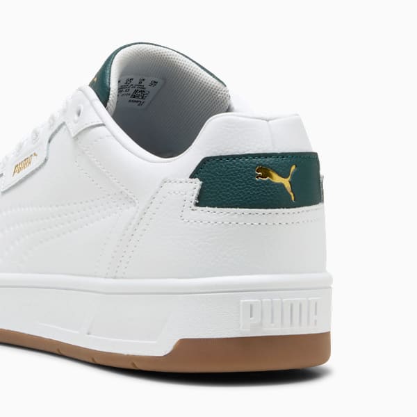 Court Classic Lux Sneakers, PUMA White-Green Terrain-PUMA Gold, large-ZAF
