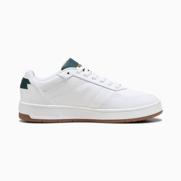 Court Classic Lux Sneakers, PUMA White-Green Terrain-PUMA Gold, large-ZAF