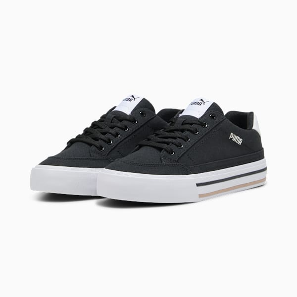 Tenis Court Classic Vulc, PUMA Black-PUMA White, large-MEX