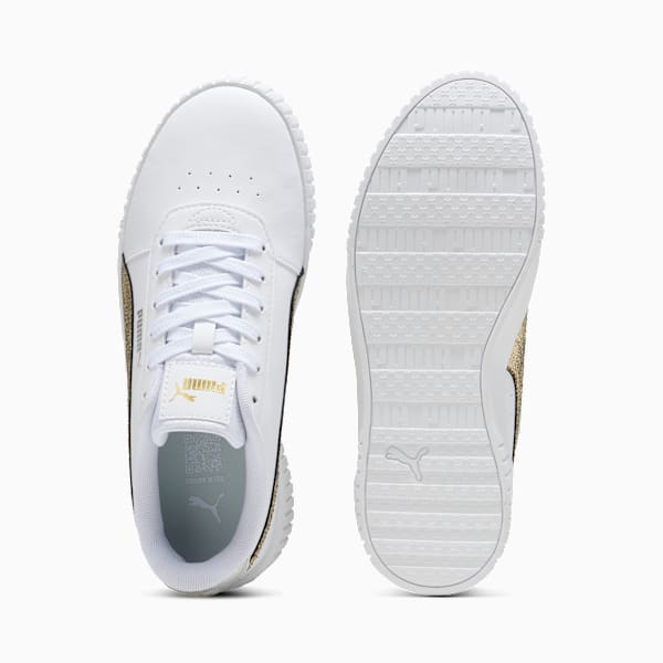 Carina 2.0 Metallic Shine Women's Sneakers, PUMA White-PUMA Gold-PUMA Silver, large-MEX