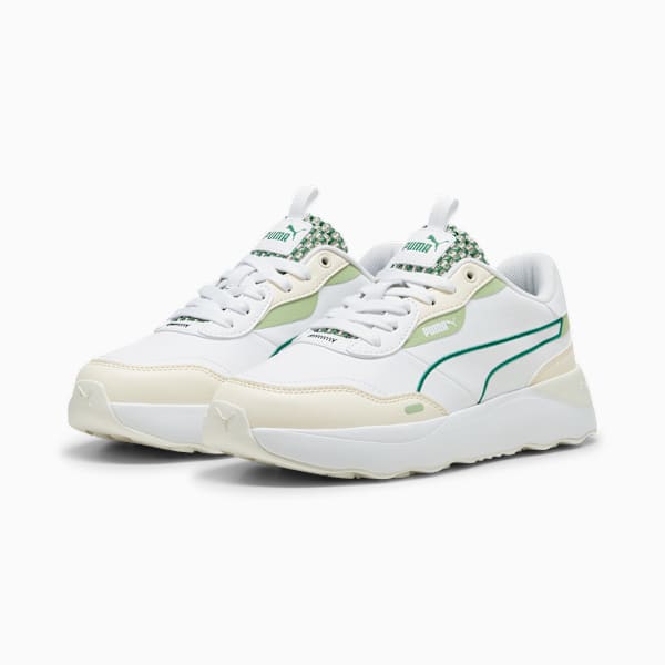 Runtamed Platform Blossom Women's Sneakers, PUMA White-Archive Green-Sugared Almond-Pure Green, large-ZAF