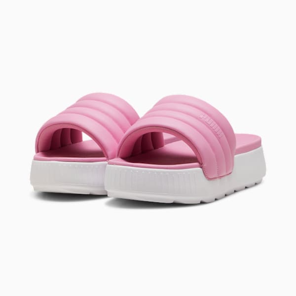 Karmen Puffy Women's Slides, Mauved Out-PUMA White, large-MEX