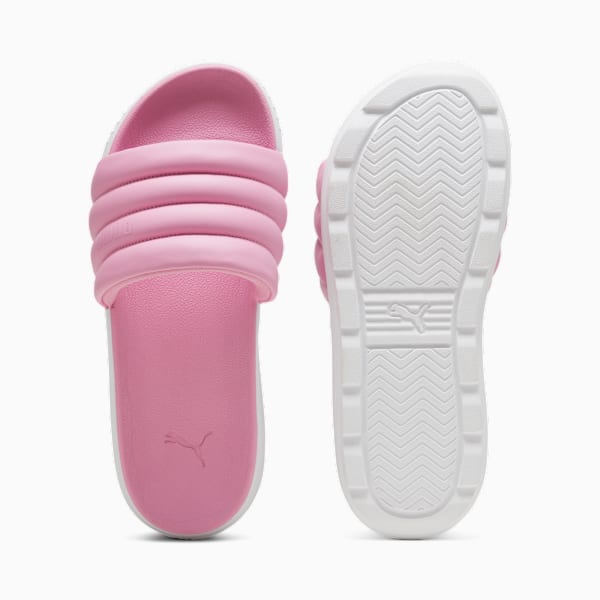 Karmen Puffy Women's Slides, Mauved Out-PUMA White, large-MEX
