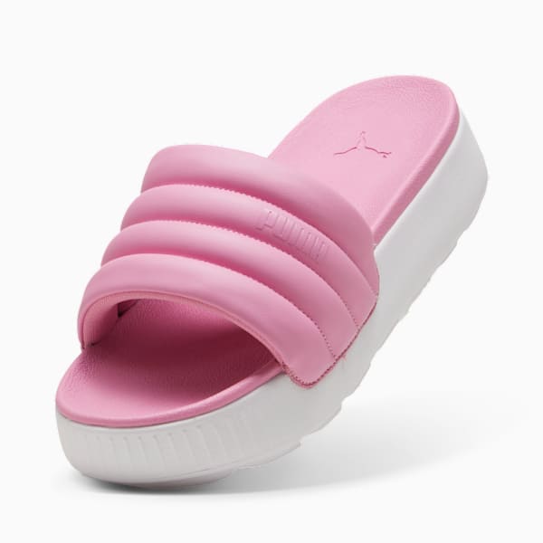 Karmen Puffy Women's Slides, Mauved Out-PUMA White, large-MEX