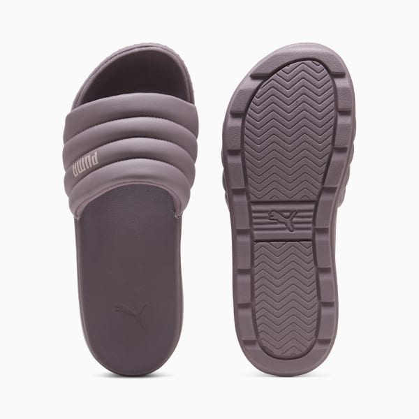 Karmen Puffy Women's Slides, Plum Jam-Mauve Mist, large-MEX