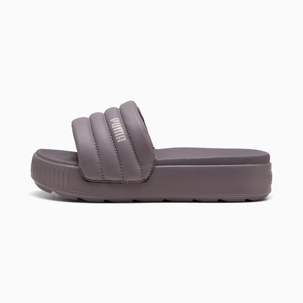 Karmen Puffy Women's Slides, Plum Jam-Mauve Mist, large-MEX