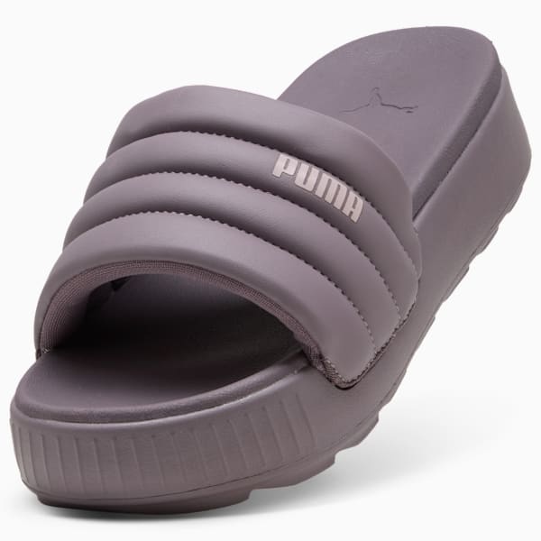 Karmen Puffy Women's Slides, Plum Jam-Mauve Mist, large-MEX
