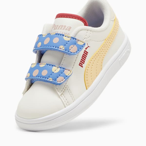 PUMA Smash 3.0 Summer Camp Toddlers' Sneakers, Warm White-Chamomile-PUMA White, large-ZAF